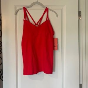 Zella Red Sz L Workout Strappy Tank - New With Tags